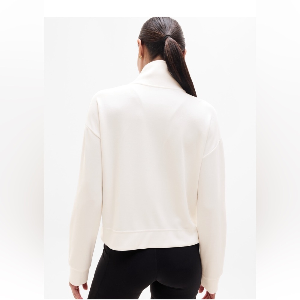 Athleta Seasoft Quarter Zip in Magnolia White - Picture 2 of 10